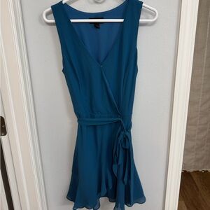BCX Teal Sleeveless Midi Dress